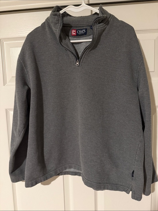 Chaps Other - Chaps Men’s Dark Gray Half-Zip Pullover Sweater